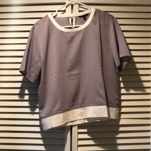 Walter Baker Grey Colorblock Blouse